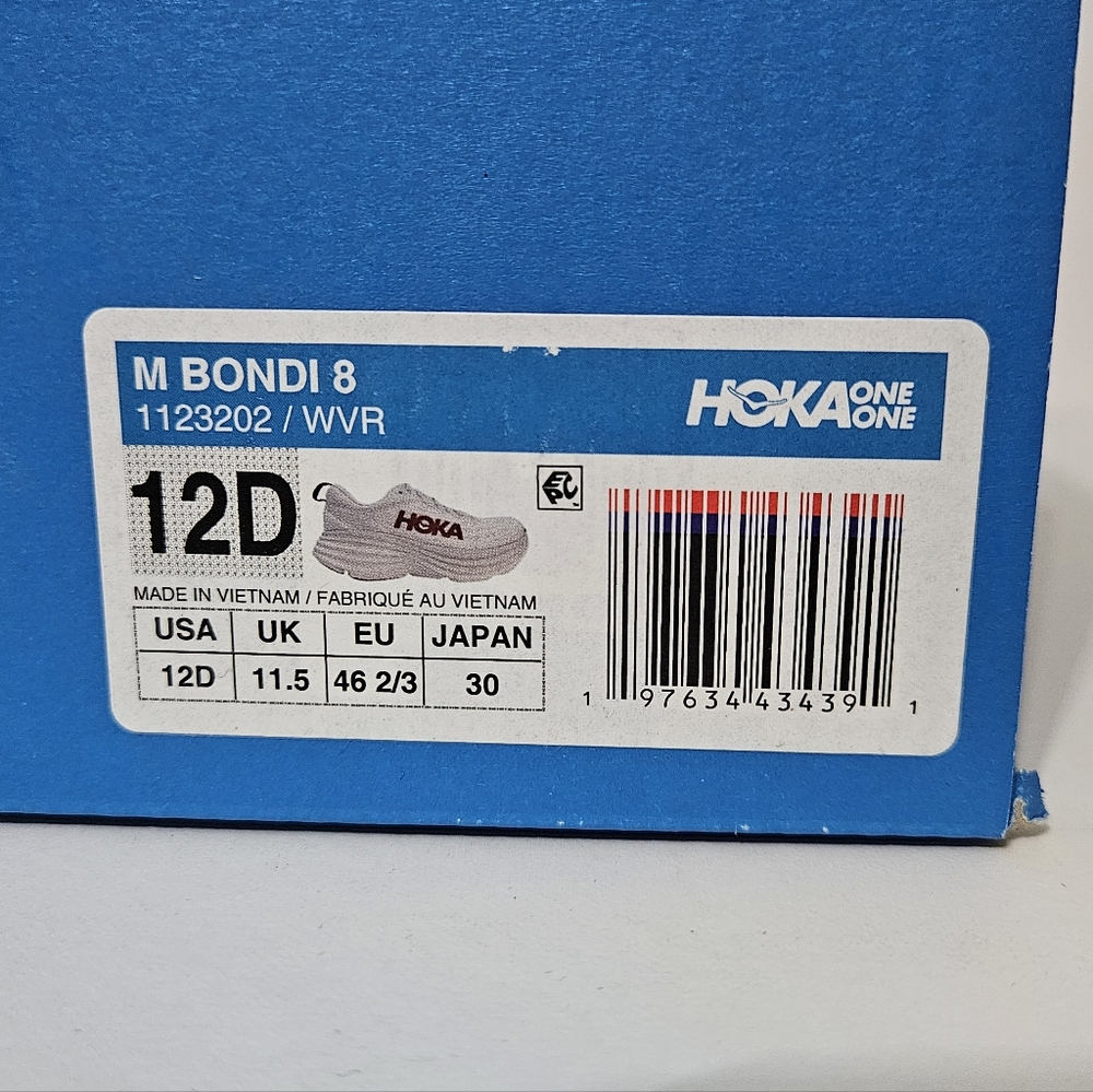 Hoka Bondi 8 White Vermillion - Picture 7 of 7